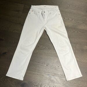 Hudson Crop Fallon. White. Size 26. Good. Pre-owned condition